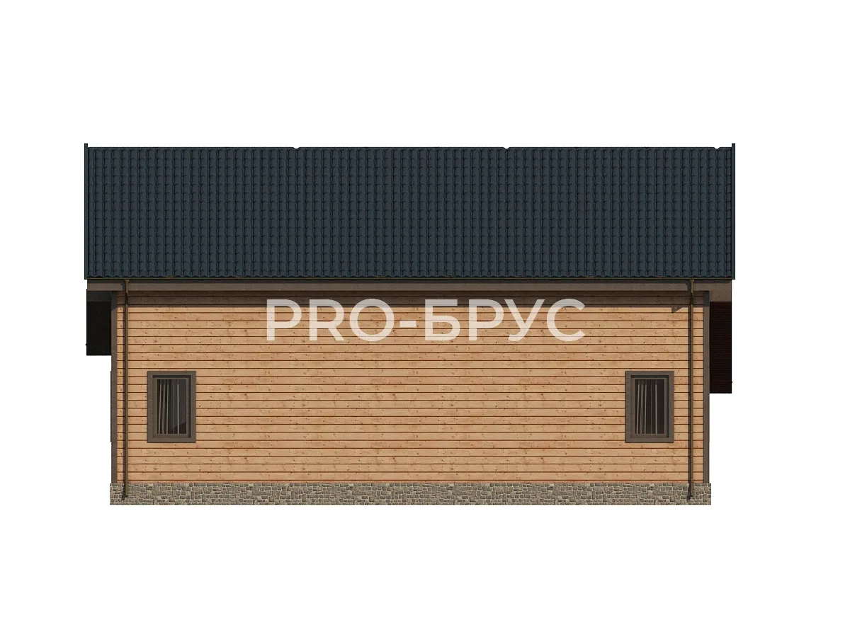 Проект дома из бруса - 13х13 - «Судиславль» - 256 м² - вид справа