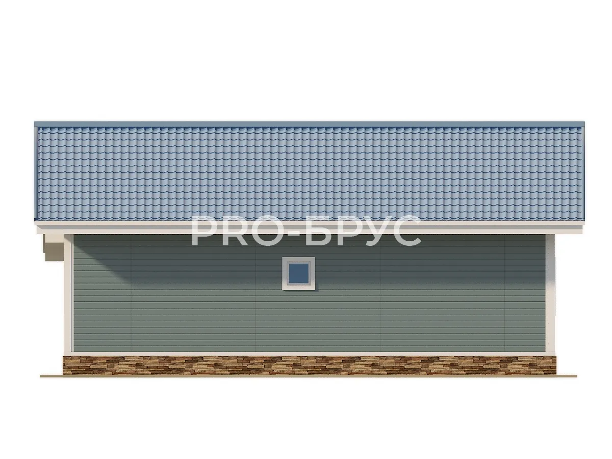 Проект дома из бруса - 9х10 - «Монино» - 82 м² - вид сзади
