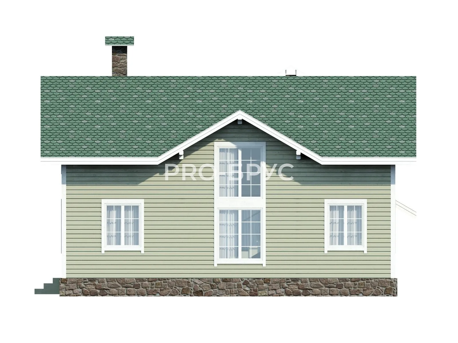 Проект дома из бруса - 9х11 - «Ветлужский» - 150 м² - вид справа